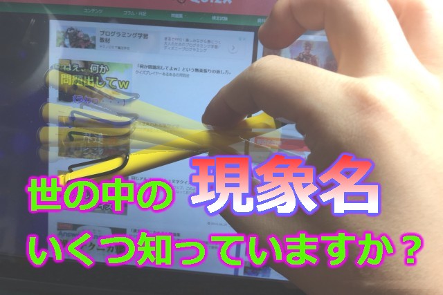 現象名・効果名クイズⅡ