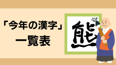 「今年の漢字」一覧