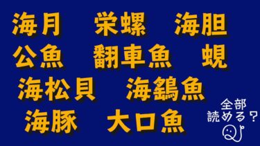 まぎらわしい魚漢字クイズ～！