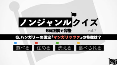 ノンジャンルクイズ➆