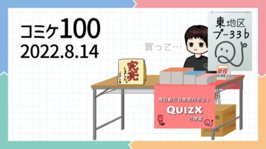 【告知】コミックマーケット100に参加。