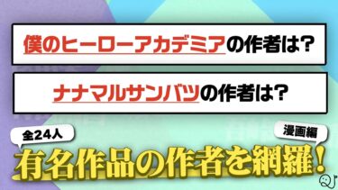 有名作品作者当てクイズ（漫画）