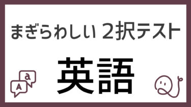 まぎらわしい2択テスト～英語～