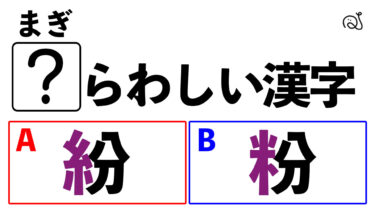 紛らわしい漢字ビジュアルクイズ