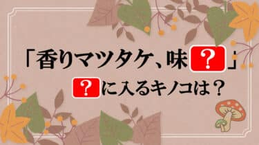 キノコクイズ